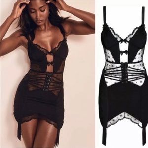 COPY - COPY - For Love and Lemons Dahlia Pleated Slip Dress